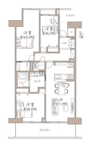 南大沢学園・萌樹の丘の間取り