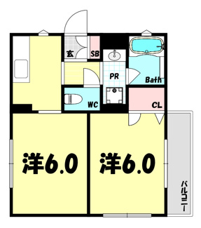 【間取り】 | 中山手ガーデンパレスC棟