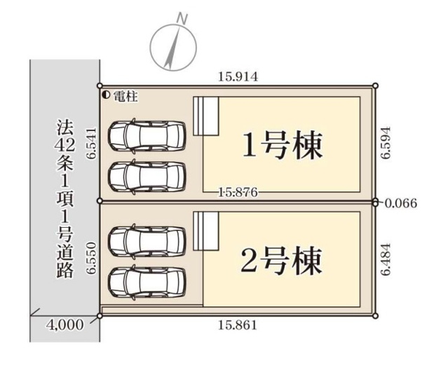 【区画図】 | 福岡市博多区麦野1丁目　1号棟（全2棟）【仲介手数料無料・0円】 | 区画図です。1号棟