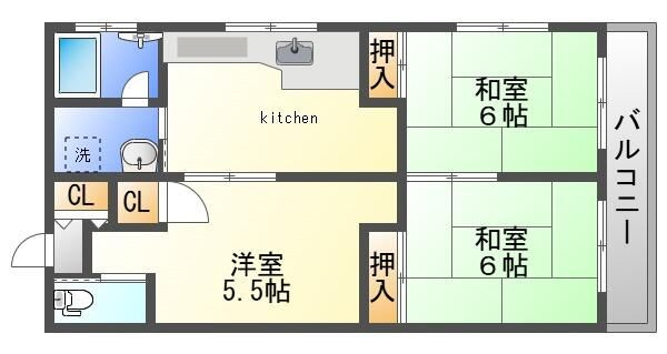 【間取り】 | 宮城荘-大沢1丁目-定期借家3年-