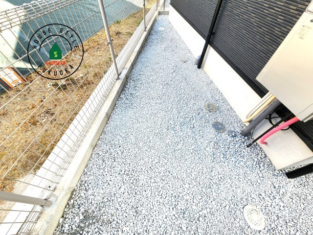 大野城市中1丁目第4-2棟（1号棟）の庭|お庭で自由な時間を過ごせます。