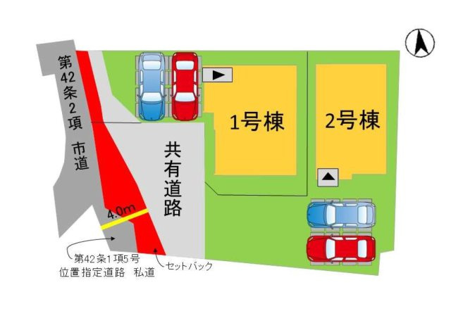 福岡市城南区堤1丁目第2-2棟（1号棟）の区画図|配置図(1号棟)