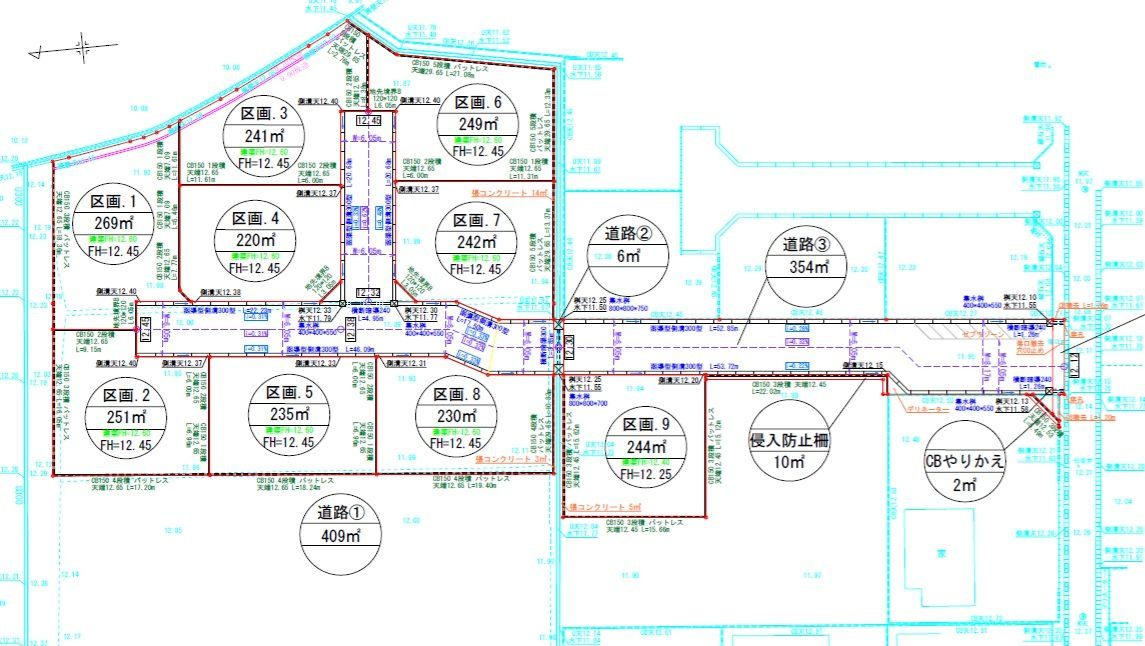 小郡市福童　売り土地【区画6】の区画図