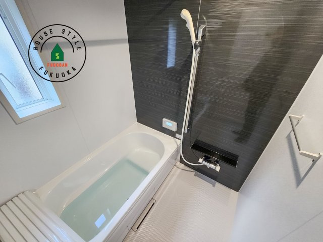 福岡市西区今宿東3丁目第10-6棟(1号棟)の内観：施工例|浴室は一日の疲れを癒す場所だから、家族みんながゆったりできる快適設計。追い炊き機能付きオートバス。安定した温度で、いつでも快適に入浴できます。