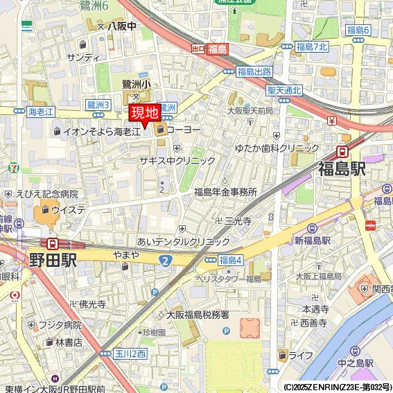 リヴェント福島の地図