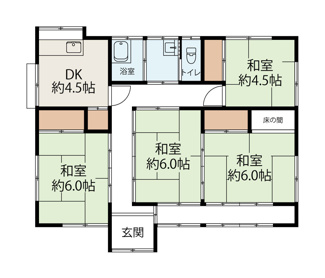 【間取り】 | 元岩瀬住宅 | 4DKです