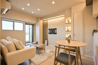 【居間・リビング】 | アールヴェール文京大塚公園 | ゆったり過ごせるリビングです