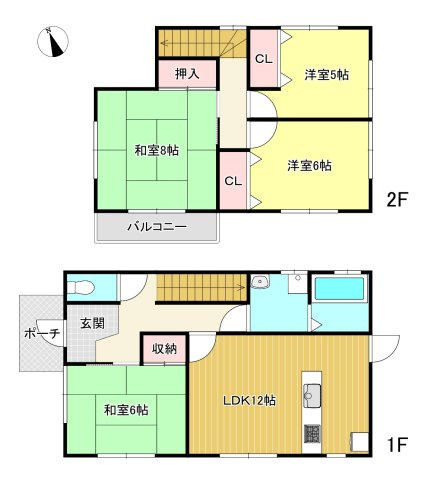 中古戸建ての間取り
