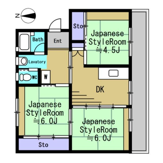【間取り】 | ビレッジハウス松園2号棟