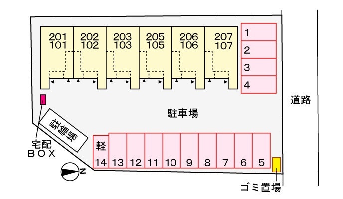 フリーデンハイム小浜の区画図
