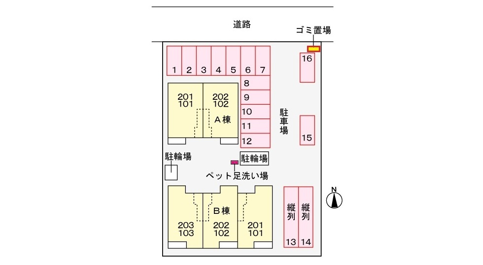 アイビー コート Aの区画図