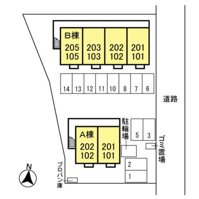 【区画図】 | ヴェルデ･ナチュール Ⅱ Ｂ