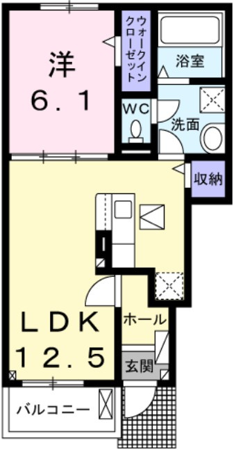 フリージア Bの間取り