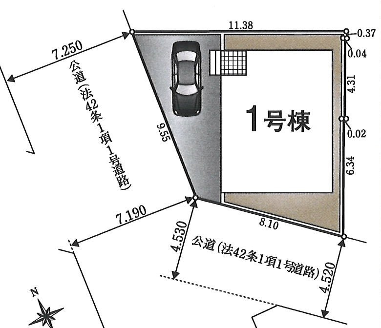 西東京市保谷町1丁目　新築一戸建　西武新宿線　西武柳沢の区画図