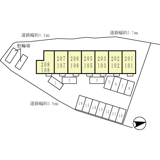 セブンレーヴの区画図