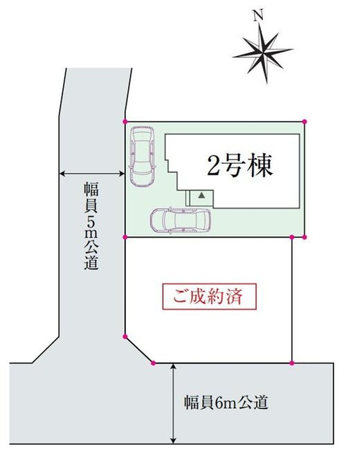 【スマートワン・シティ】花小金井６期の区画図|2台分の駐車ペース確保(車種による)