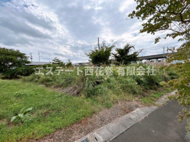 花巻市胡四王二丁目　土地の外観|北側から見た土地