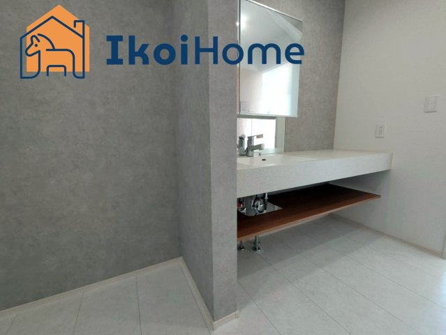 明石市二見町西二見　新築戸建の洗面所|◆同社施工例◆年中無休：当日予約可●洗濯パンがついていません。5000〜15000円前後です