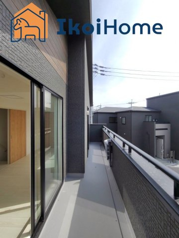 明石市二見町西二見　新築戸建のバルコニー|◆同社施工例◆年中無休：当日予約可●南向きバルコニー。屋根は８～万円バルコニー設置できます。