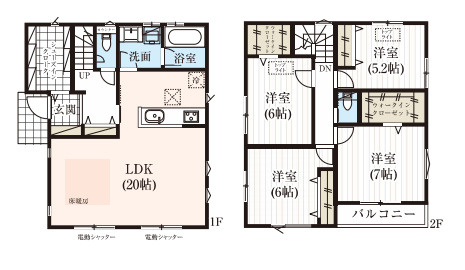 大宮指扇Norths side　新築一戸建て　グリーンガーデン　Bの区画図|B号棟