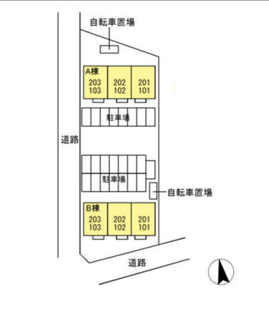 グランパルク東豊Ａの区画図