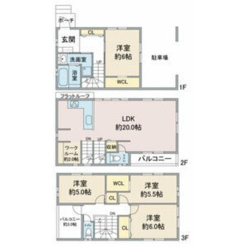 岡崎市八帖南貸家の間取り