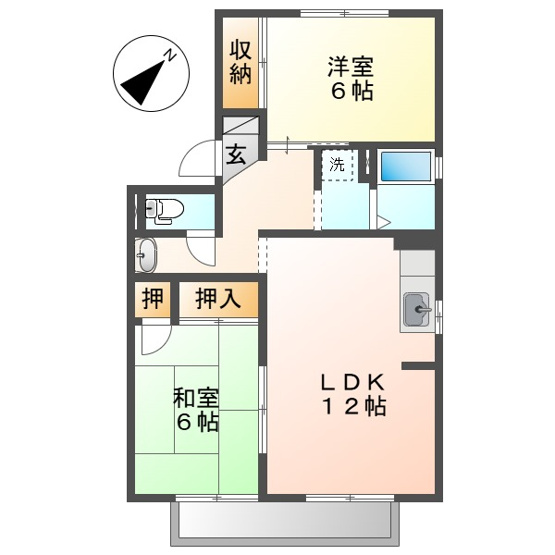 【間取り】 | エステート西中Ａ