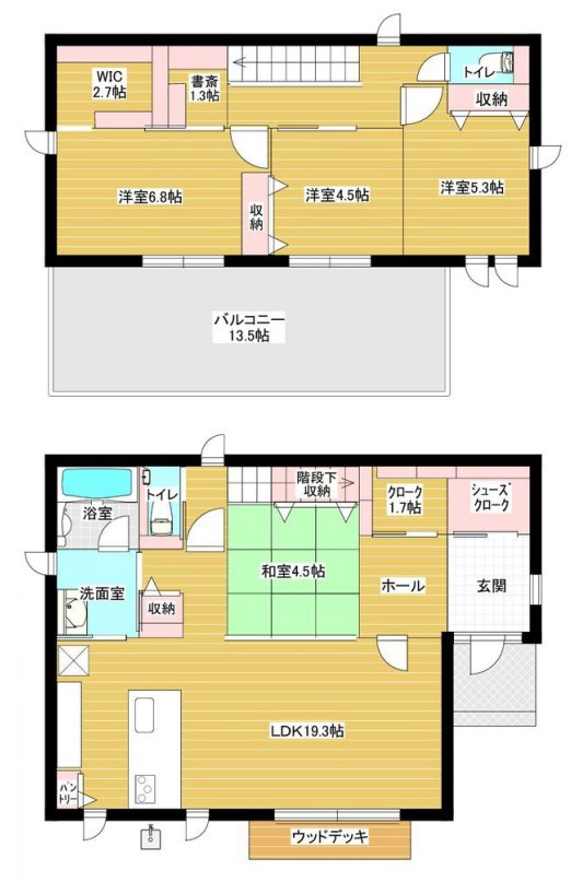 【中古戸建】前橋市横手町の間取り|■間取り図｜敷地面積：380.10（約114.98坪）　建物面積：120.19（約36.35坪）