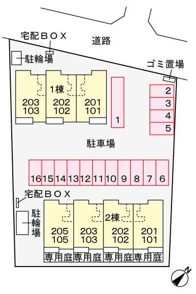 アイリス横山Ⅰ　　刈谷市近郊の賃貸はクラスホーム刈谷店の駐車場