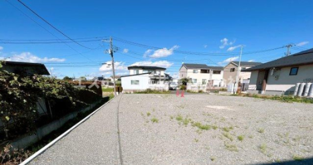 花巻市西宮野目第6地割　土地の外観|南西角から