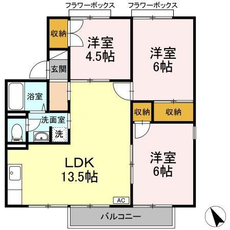 メゾンドール1の間取り
