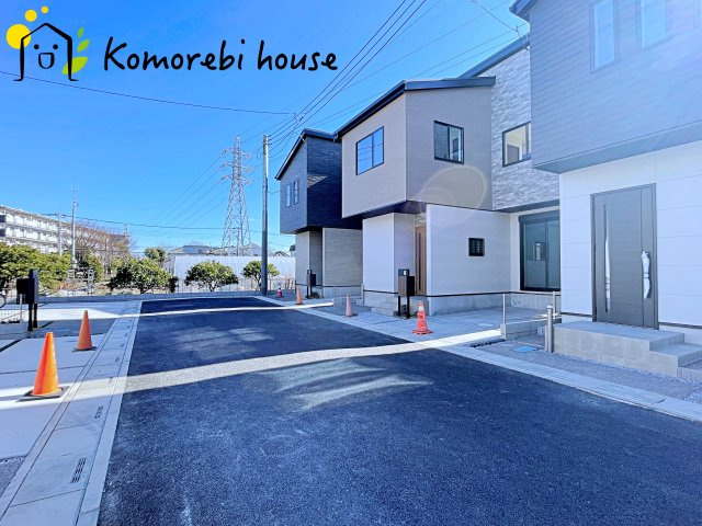 大宮指扇South side　新築一戸建て　グリーンガーデン　Iの前面道路含む現地写真|前面道路含む現地写真です