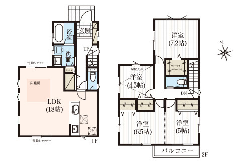 大宮指扇South side　新築一戸建て　グリーンガーデン　Lの間取り|大宮指扇South side　新築一戸建て　グリーンガーデン　L、3LDK、土地面積109.11m2、建物面積101.84m2