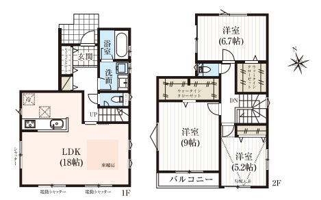 大宮指扇South side　新築一戸建て　グリーンガーデン　Mの間取り|大宮指扇South side　新築一戸建て　グリーンガーデン　M、3LDK、土地面積109.10m2、建物面積99.78m2