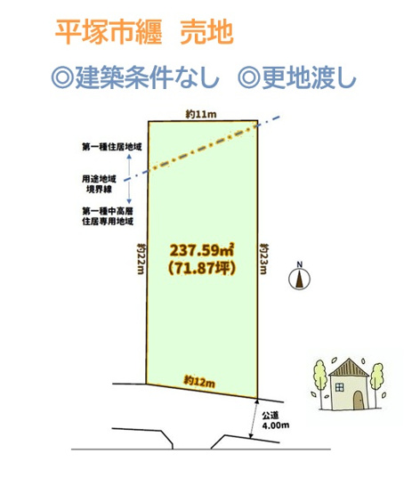 【土地図】 | お好きなハウスメーカーにて建築が出来る「建築条件なし」◎　　
土地の広さを活かし、思い描くマイホームを建築しませんか♪