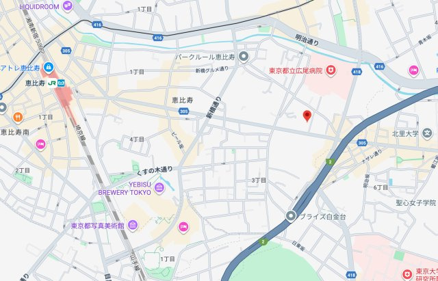 ＺＯＯＭ広尾の地図