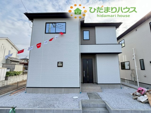 嵐山町川島　15期　新築一戸建て　ずっとプラス　01の外観|白を基調としたお洒落な外観です！