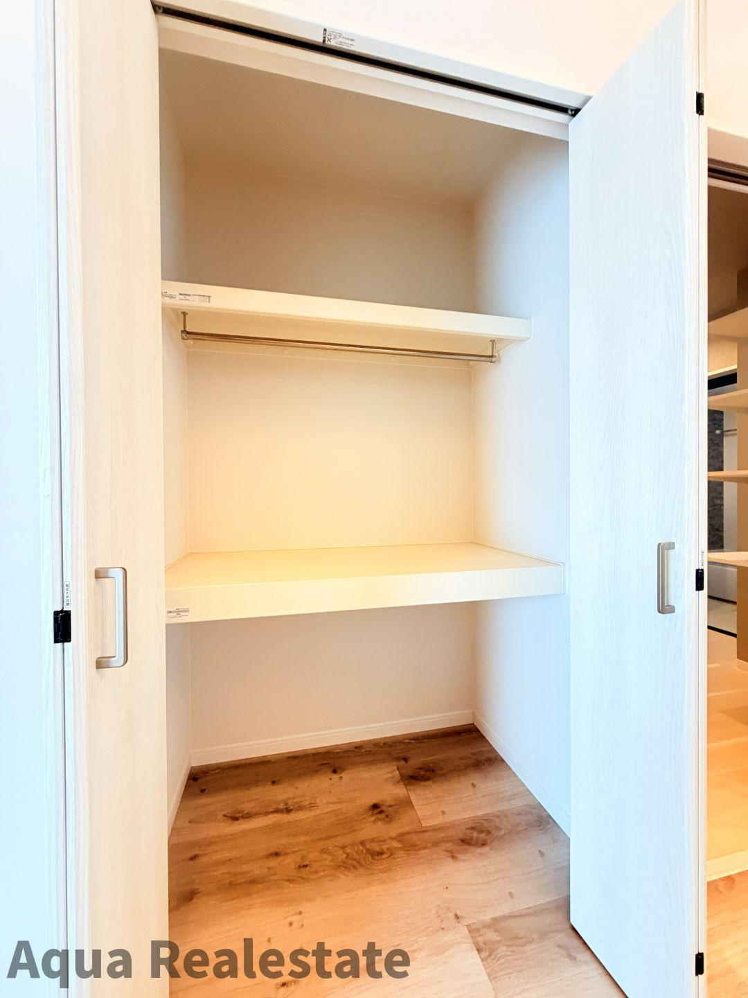 高松市仏生山町　Ｄ号地モデルハウスの収納|大きなスペースがあり、収納には困りません