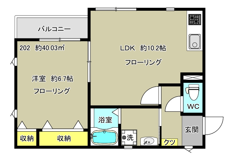 カルムメゾン北の間取り