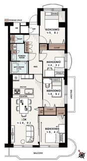 【間取り】 | 芝園ハイツ弐号棟