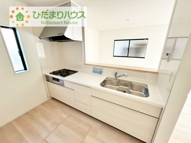 【キッチン】 | 常総市豊岡町第3　新築戸建 | 料理をしながらでも、ご家族との会話を楽しめる対面式キッチン♪