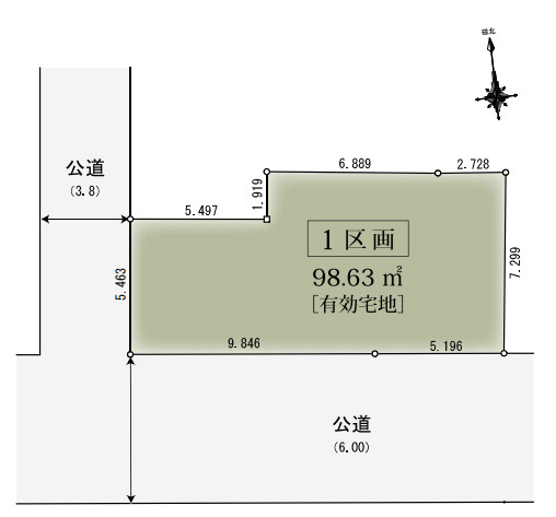代田１　土地の区画図