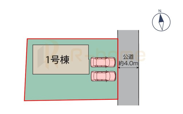 水戸市堀町3期　新築戸建て　1号棟の区画図|大きなお買い物だからこそ、メリット・デメリットを伝えさせて頂きます。
R-homeにお任せください♪