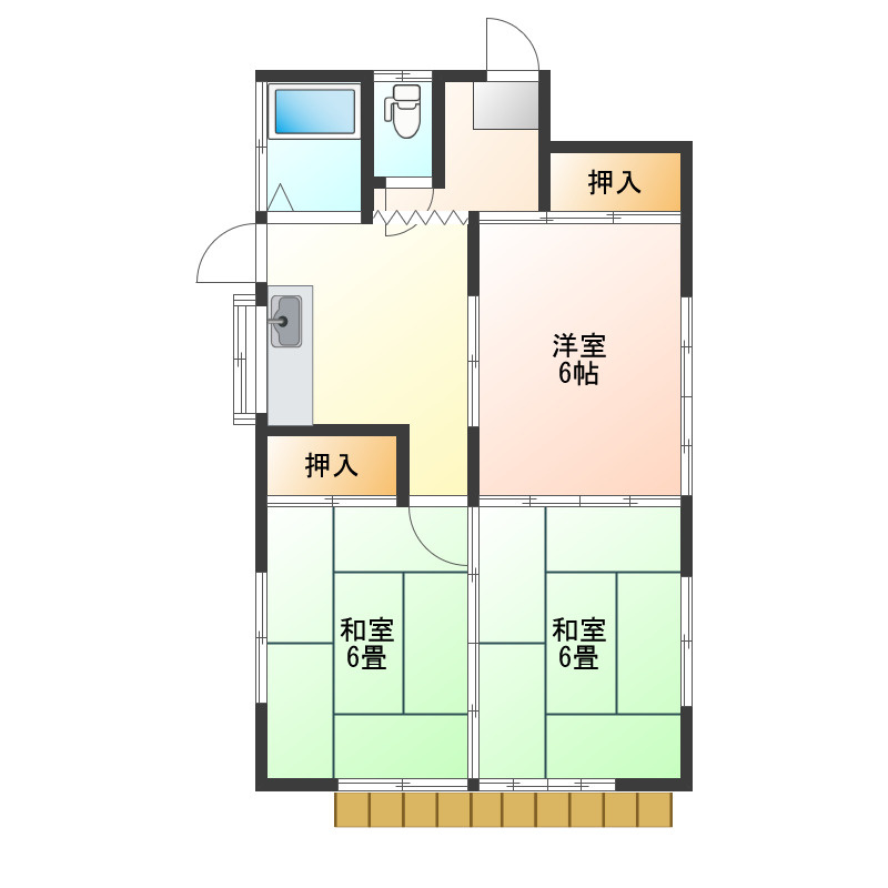 小白川町4丁目戸建ての間取り
