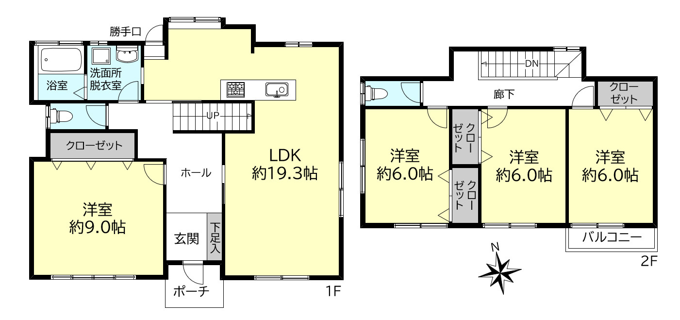 神戸市垂水区朝谷町戸建の間取り