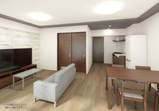 フラワーハイツの居間・リビング