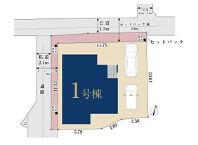◎藤沢市鵠沼海岸3丁目　新築戸建の区画図|1号棟◇