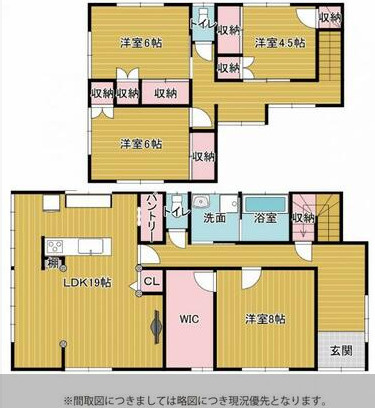 八代市井上町　中古戸建の間取り