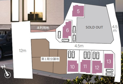 【区画図】 | 沖縄市美里6丁目（全9棟）12号棟 | 12号棟　