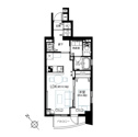 【間取り】 | ジェイパーク渋谷イーストスクエア：南西・南東角部屋の１ＬＤＫ家具・エアコン付きリノベーション物件は住設備充実のお部屋となっております！